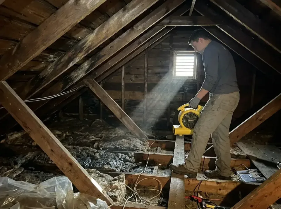 attic-water-damage-drying-proc-007 — frequently asked questions, Emergency Water Extraction & 24/7 Flood Response in Brooktr…